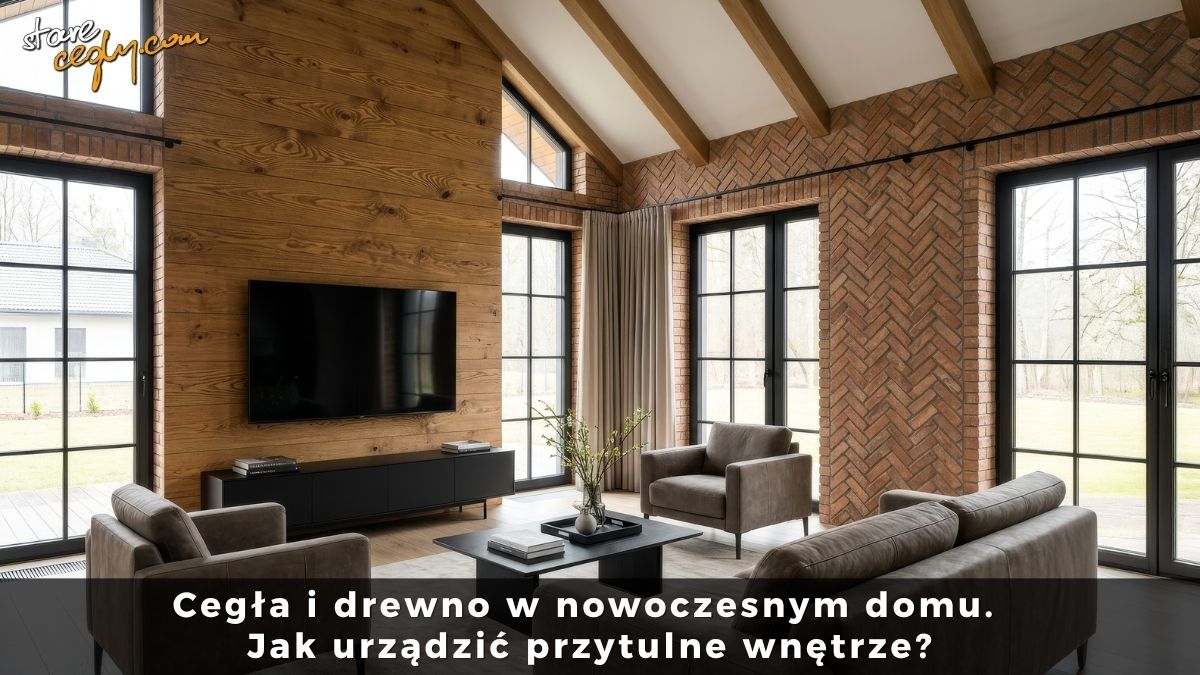 Cegła i drewno w nowoczesnym domu. Jak urządzić przytulne wnętrze?